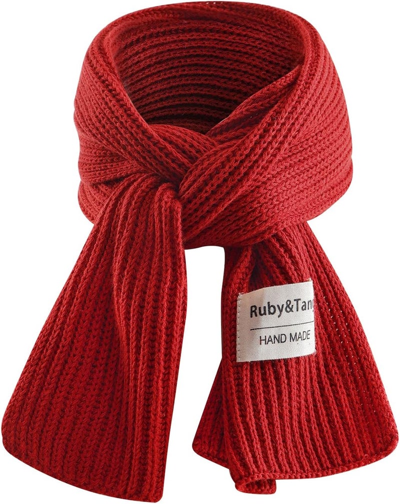 Ruby&Tang Kids Scarf Winter Warm Soft Knit Cotton Toddler Classic Scarves For Boys Girls 1-6Years - Image 1
